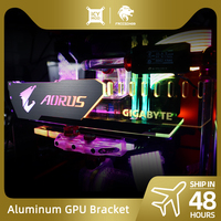 Aluminiowy wspornik GPU Aorus 5V3Pin uchwyt VGA RGB MSI ROG NVIDIA A-RGB pozioma karta graficzna wsparcie Metal AURA 12V MOD dostosuj 1